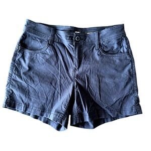Prana Halle Zion Shorts Women 4 Navy Blue Hiking Outdoor Stretch Standard Fit